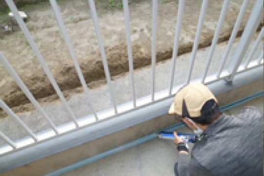 雨水侵入防止コーキング処理