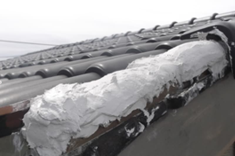 撤去後漆喰で隙間閉鎖