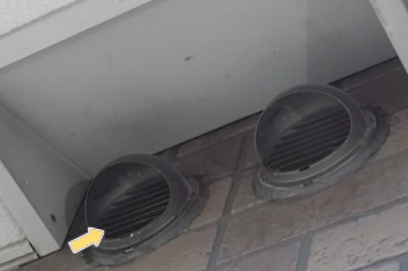 換気口の隙間から侵入